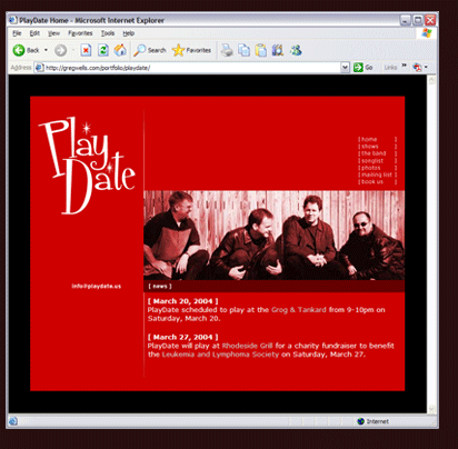 PlayDate Web Site (image)